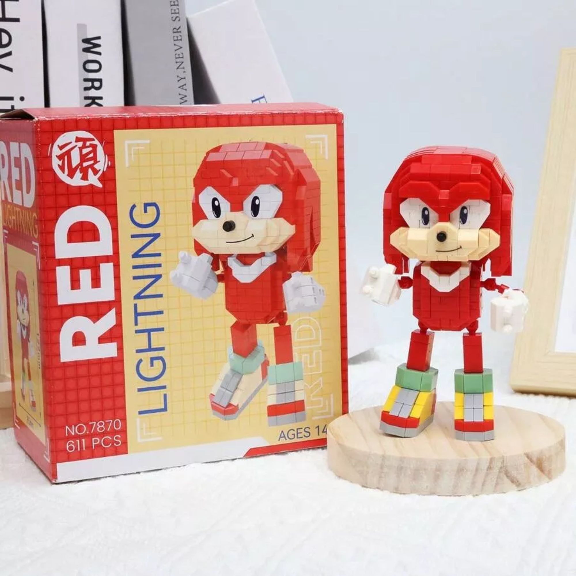 Sonic The Hedgehog Set Bloques Armables 3d Tails Knuckles Rompecabezas figura armable Knucles