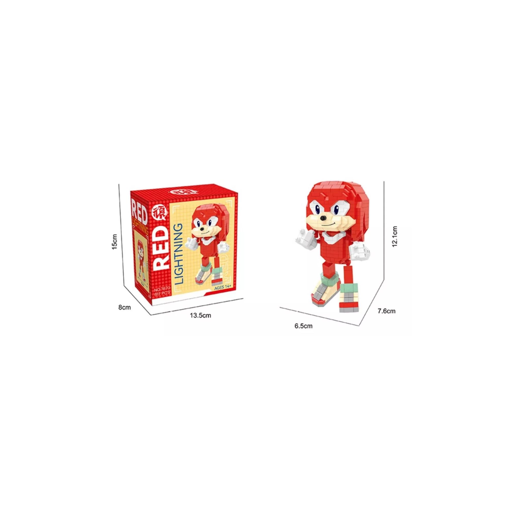 Sonic The Hedgehog Set Bloques Armables 3d Tails Knuckles Rompecabezas figura armable Knucles