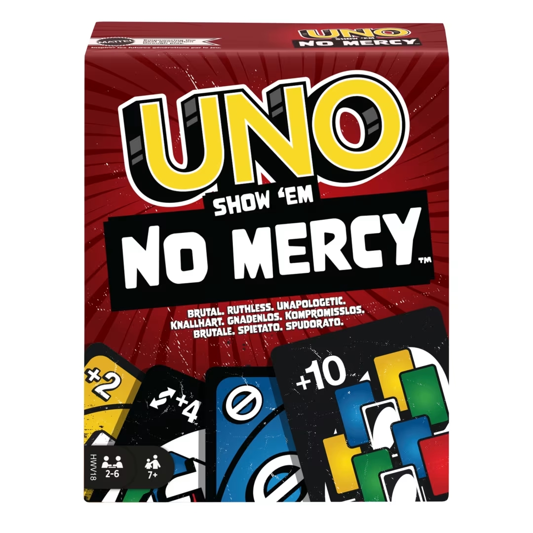Juego de Mesa Uno NO Mercy Juego De Cartas HWV18 Mattel
