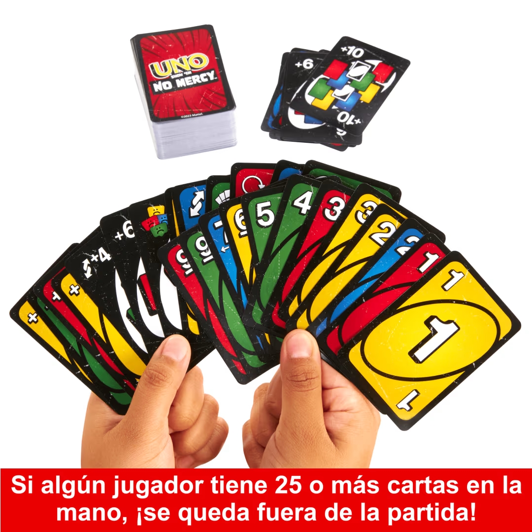 Juego de Mesa Uno NO Mercy Juego De Cartas HWV18 Mattel