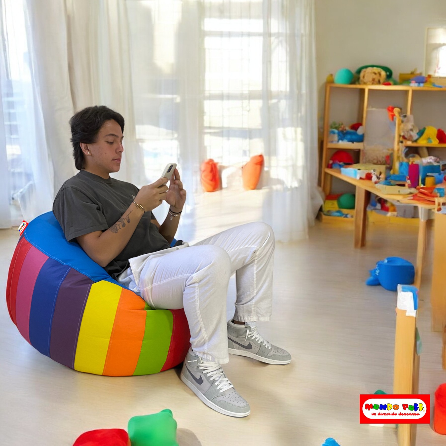 Sillón Puff Arcoíris marca Mundo Puff 