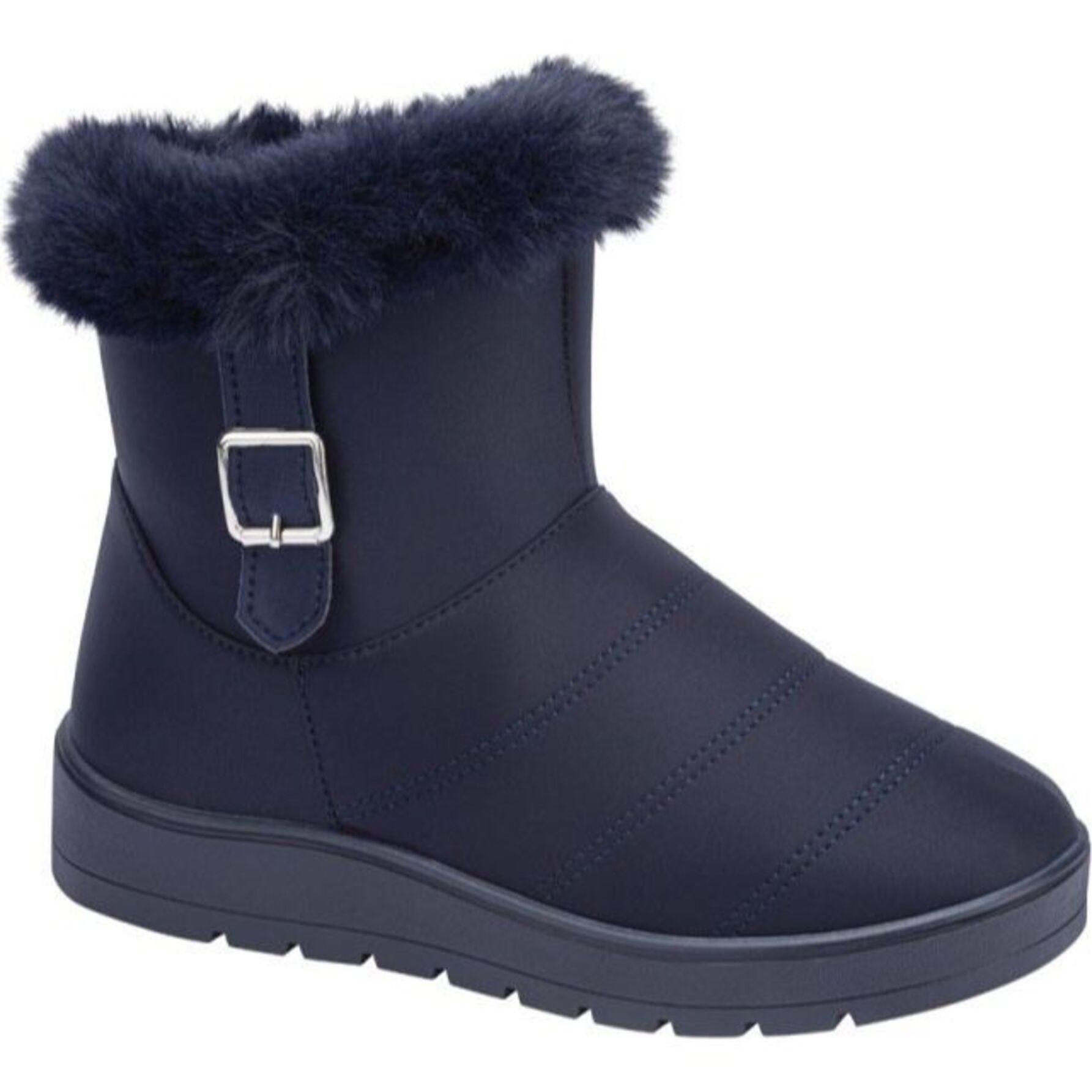 Botas para mujer, cortas, invernales, con forro de peluche y