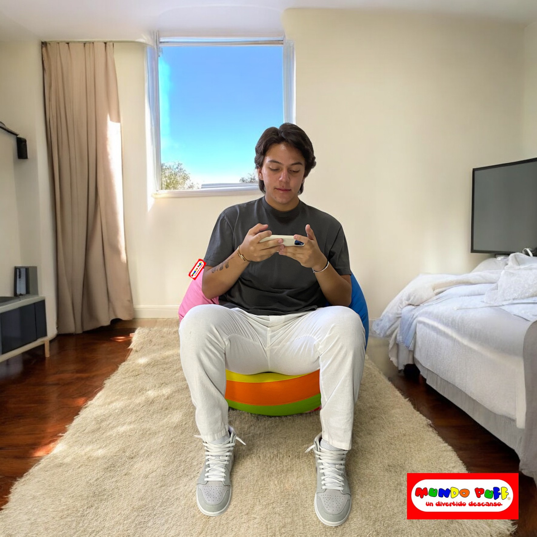 Sillón Puff Arcoíris marca Mundo Puff 
