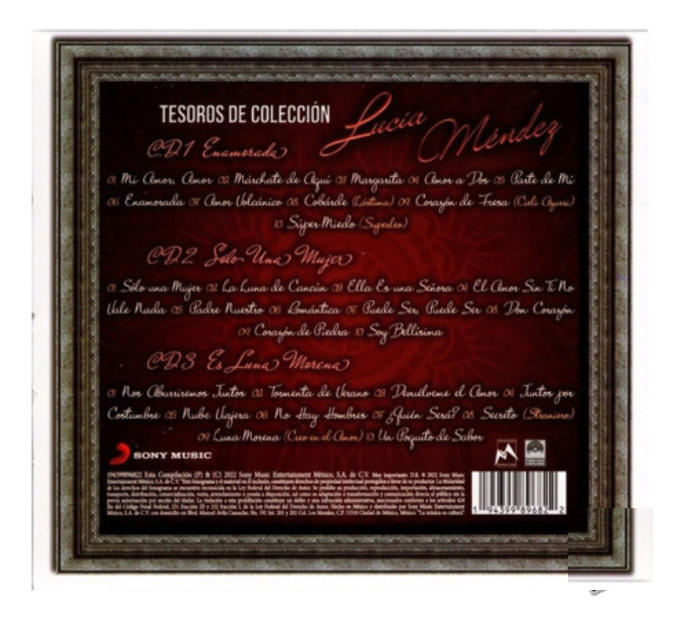 Lucia Mendez Tesoros De Coleccion 3 Discos Cd.