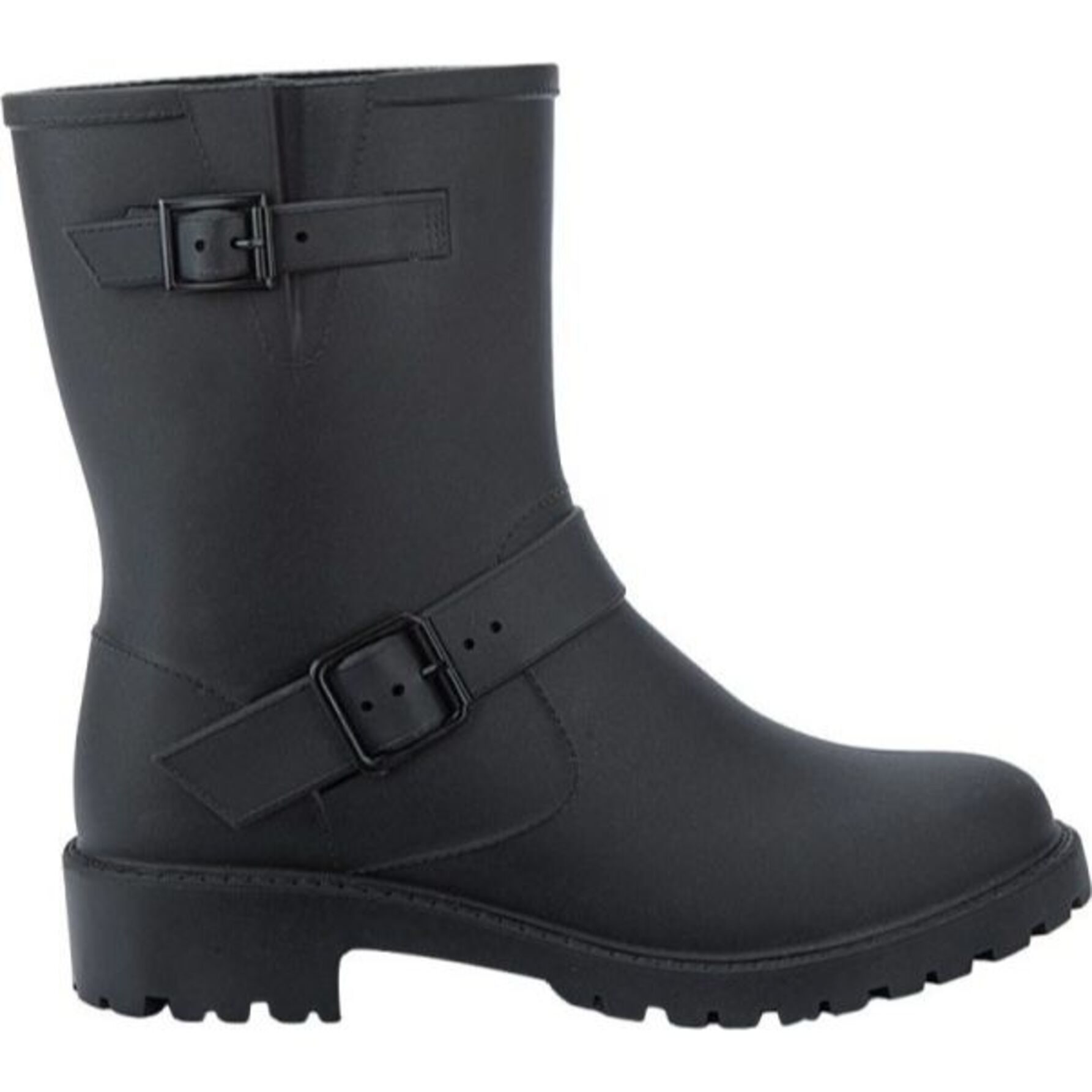 Botas para mujer, para lluvia, con hebillas, color negro, marca PBPS 1140384