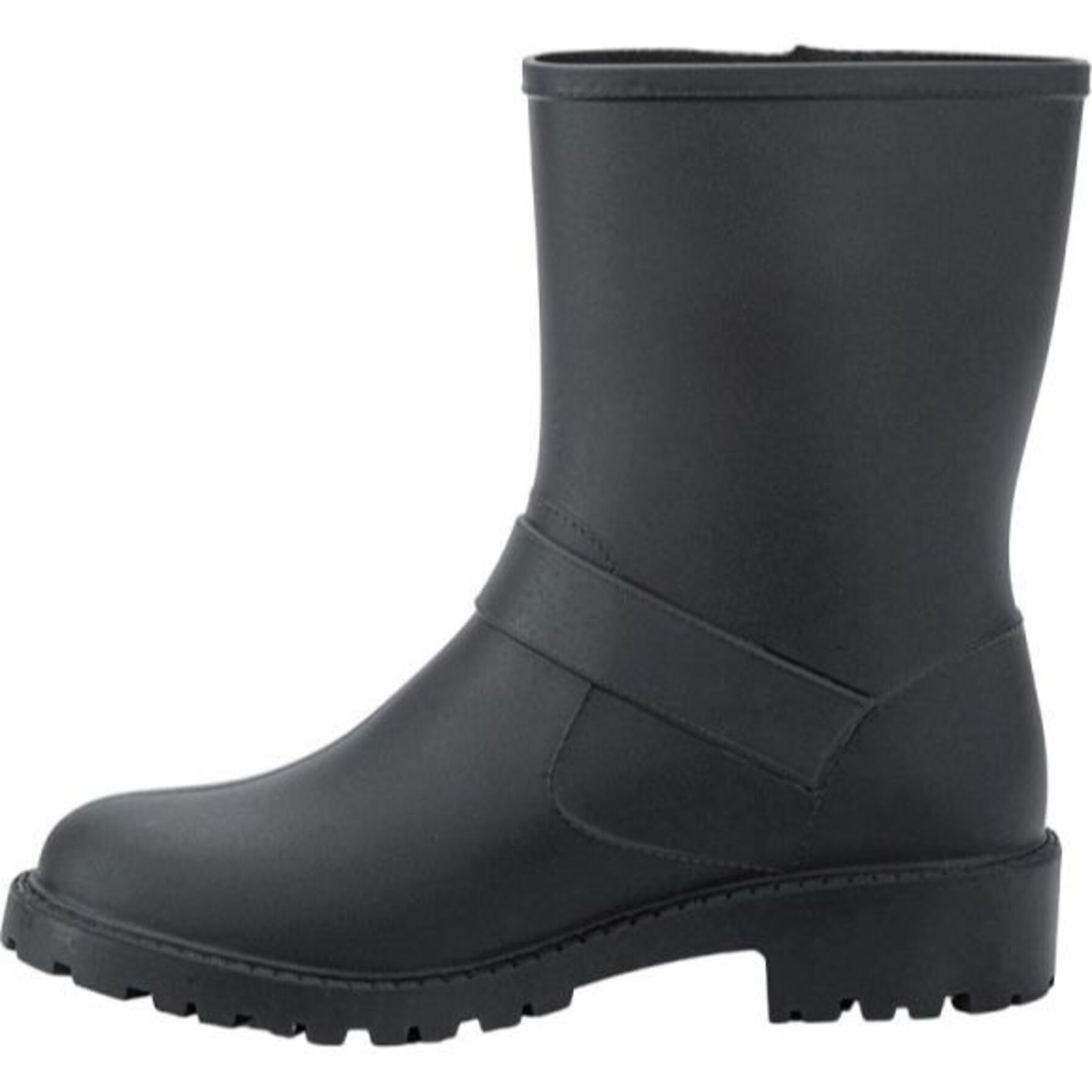 Botas para mujer, para lluvia, con hebillas, color negro, marca PBPS 1140384
