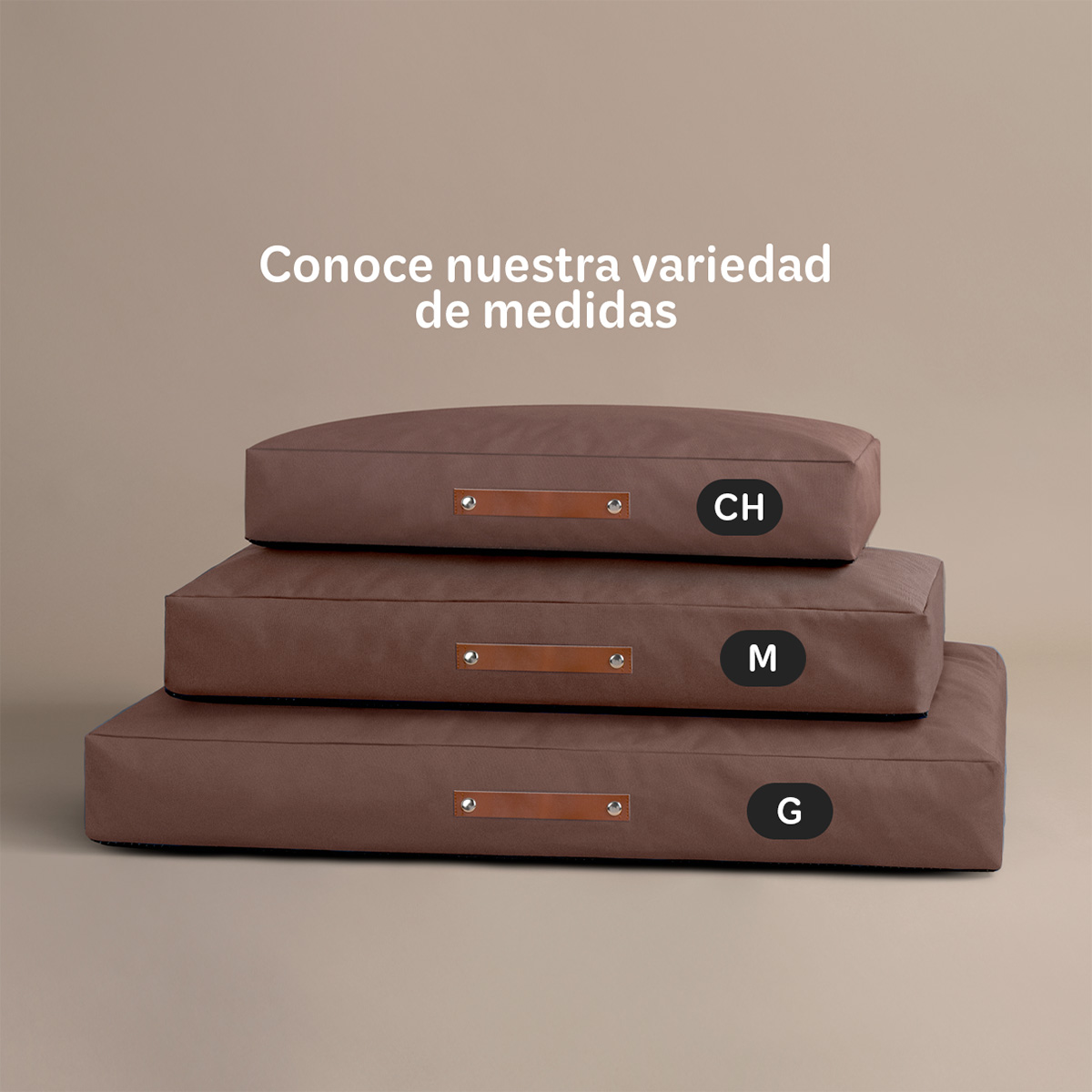 Cama Antiestrés de Foam para Perro y Gato tamaño Mediano, Colchoneta para Mascota Lavable Café ESQUIMAL
