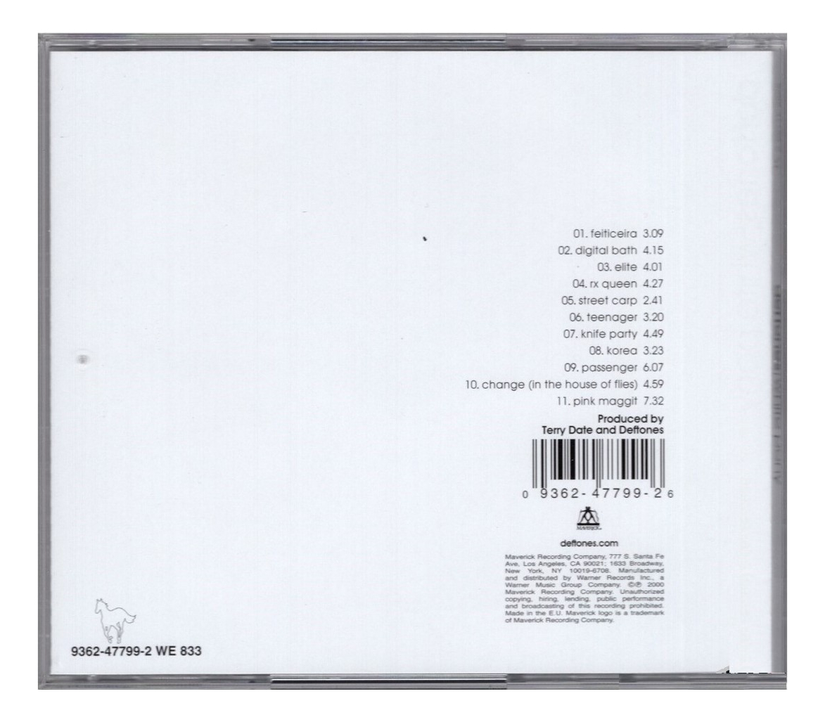 Deftones  White Pony  Disco Cd 12 Canciones  Nuevo