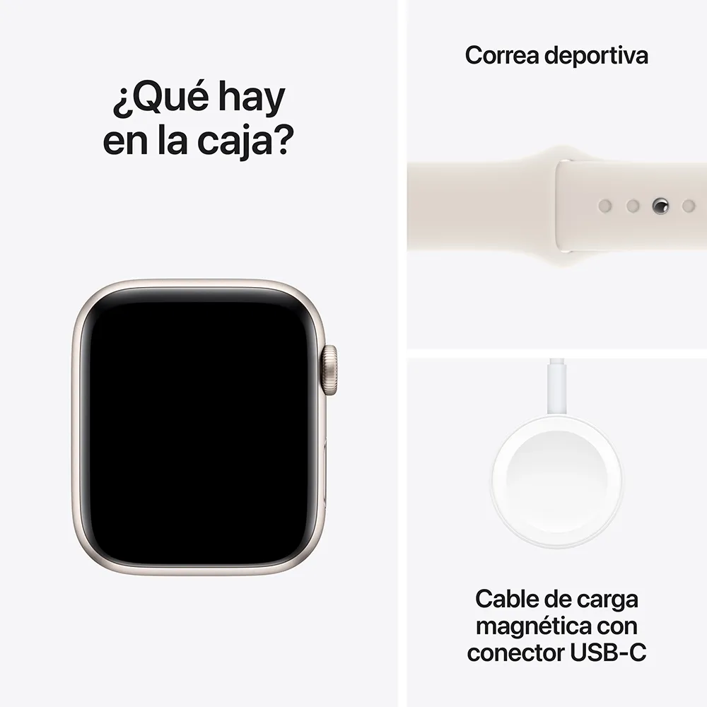 Apple Watch SE 2 Gps 44 Mm Correa M/L - Blanco Estelar