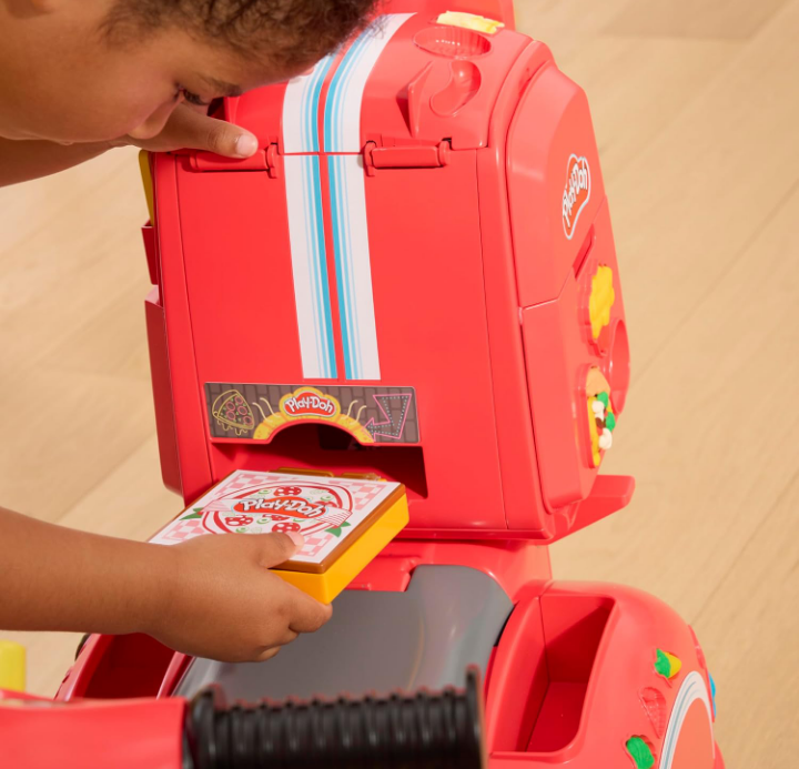 Moto repartidor de pizza juguete didáctico multi accesorios 