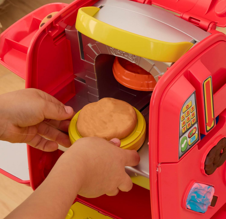 Moto repartidor de pizza juguete didáctico multi accesorios 