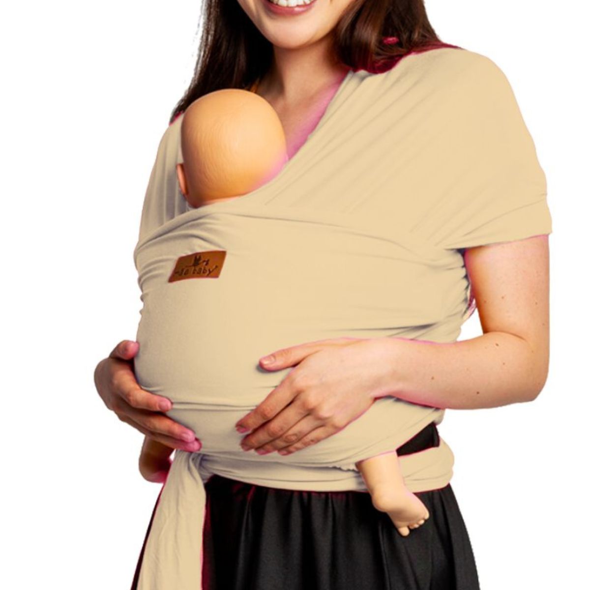Mãe Baby Fular para bebé | Algodón Premium Fresco | 100% Hecho en México | Hasta 10kg (Arena)