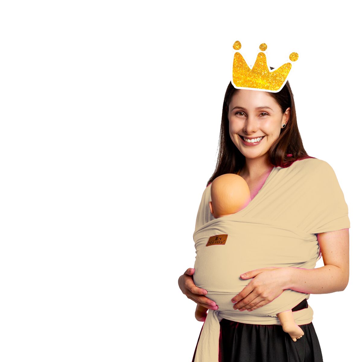 Mãe Baby Fular para bebé | Algodón Premium Fresco | 100% Hecho en México | Hasta 10kg (Arena)