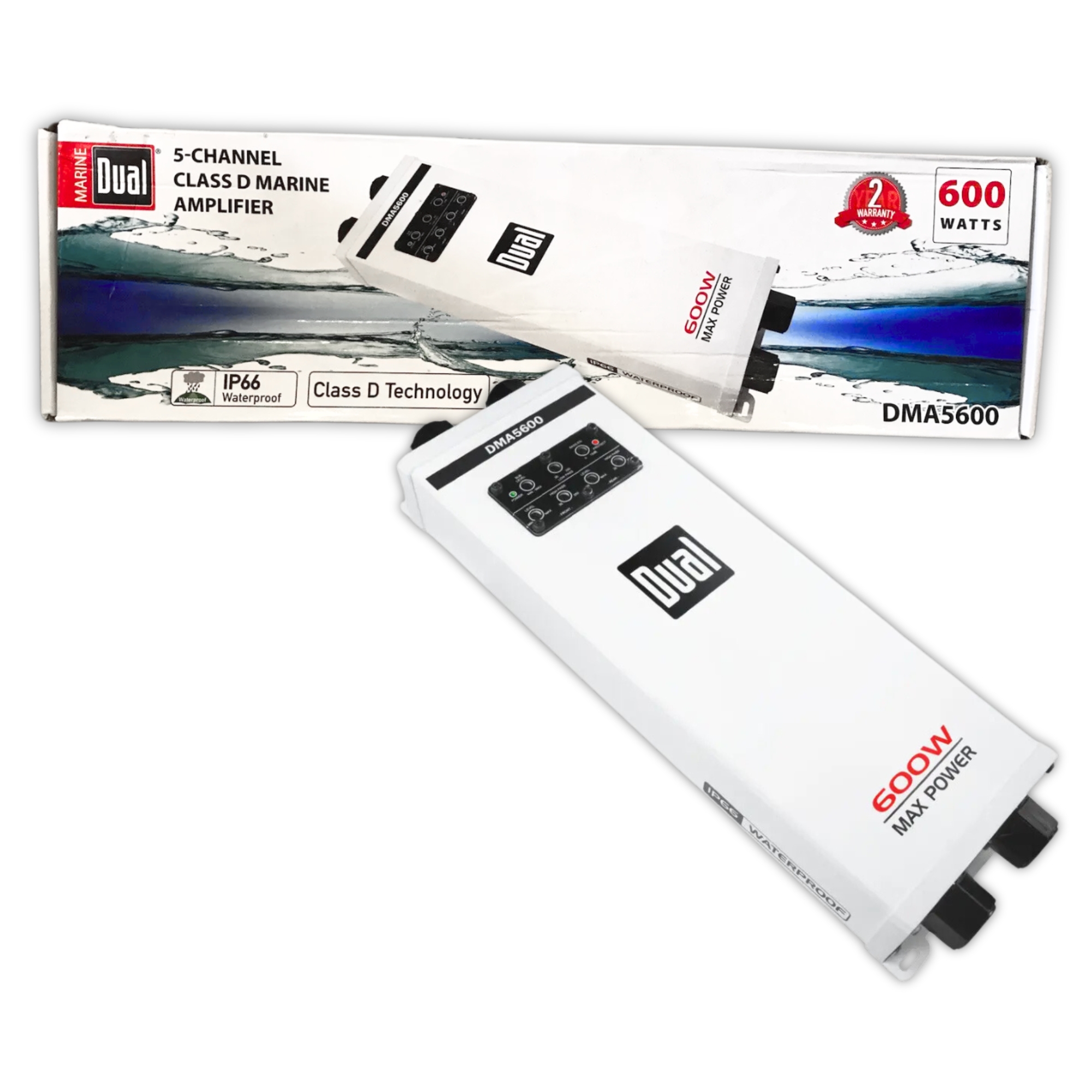 Amplificador Marino 5 Canales Dual DMA5600 Clase D IP67 600W
