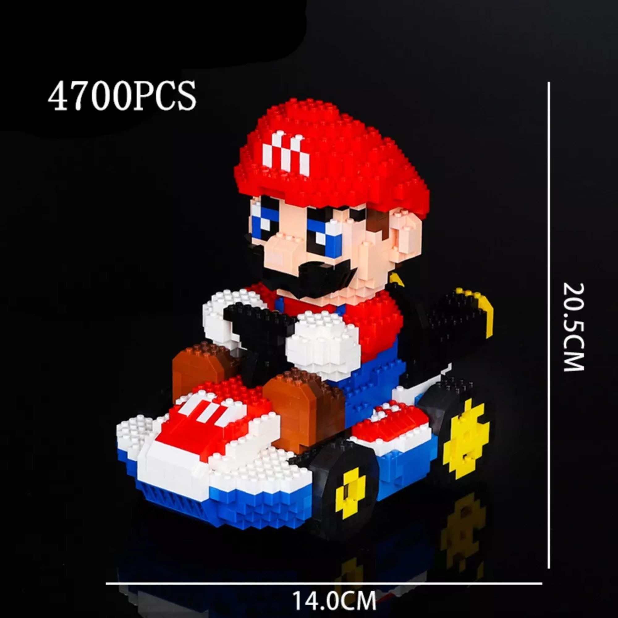 Super Mario Kart Set De Bloques Armables Figura 3d Rompecabezas Figura Mario Kart Armable 