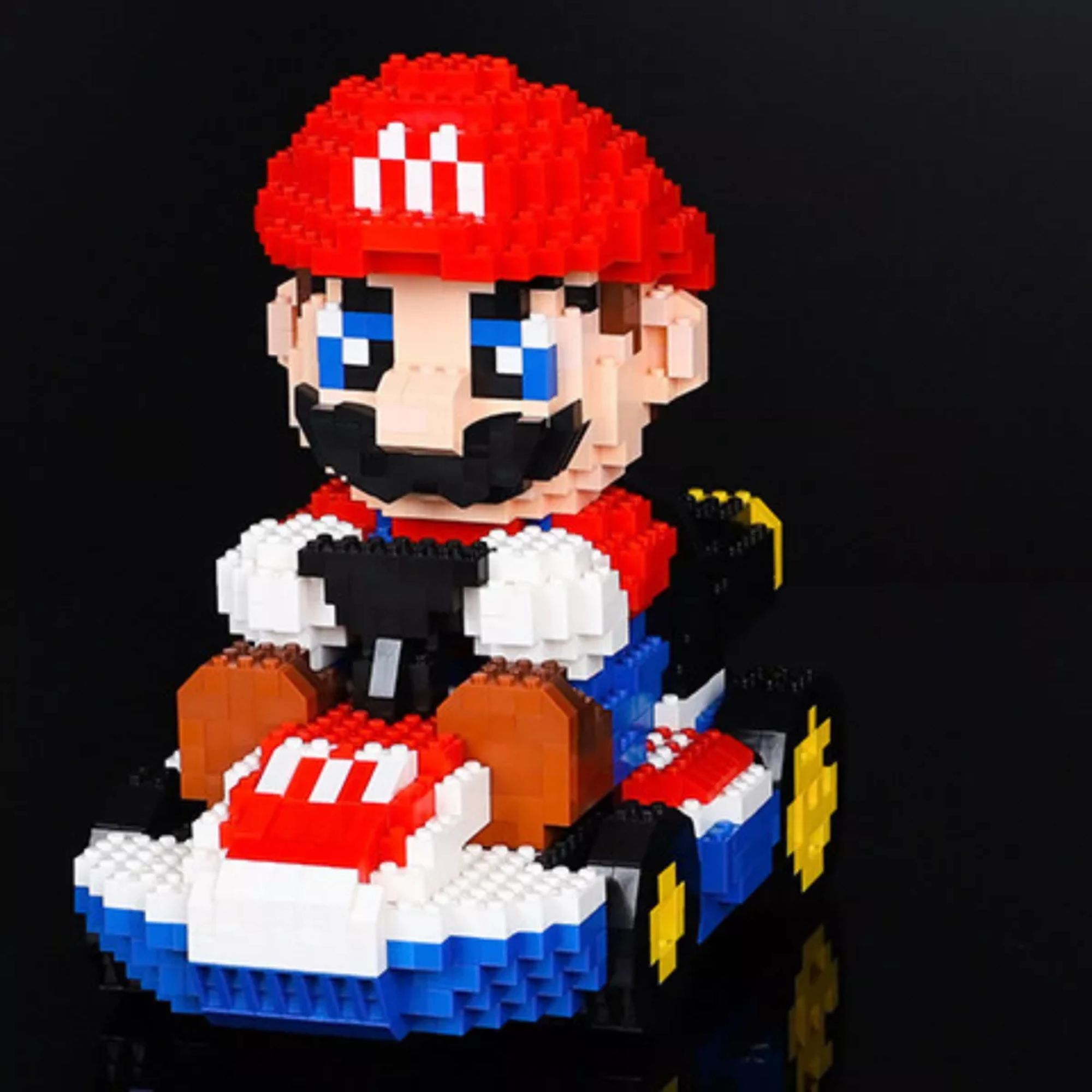 Super Mario Kart Set De Bloques Armables Figura 3d Rompecabezas Figura Mario Kart Armable 