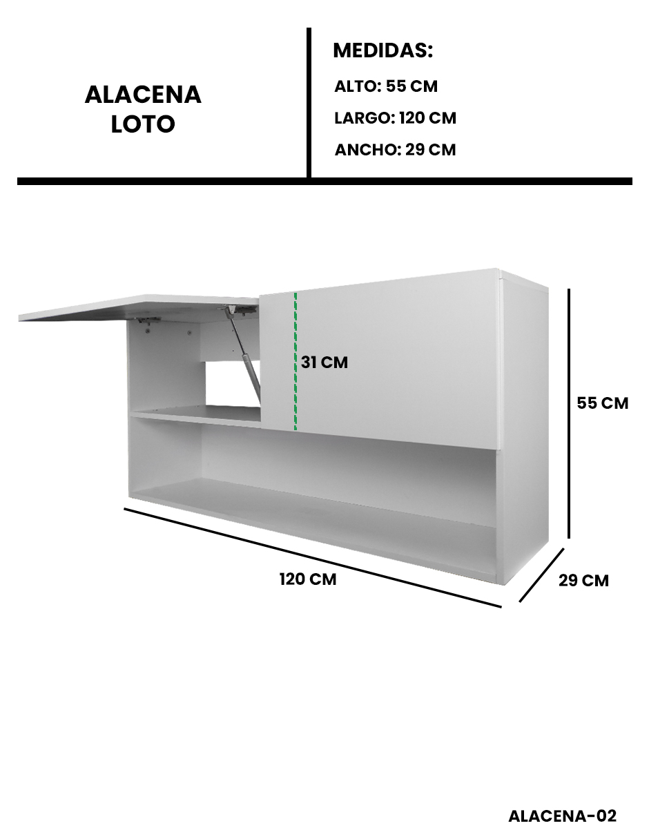 Alacena Gabinete Superior LOTO Para Cocina Integral