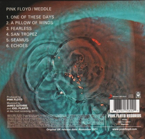 Pink Floyd Meddle Disco Cd.