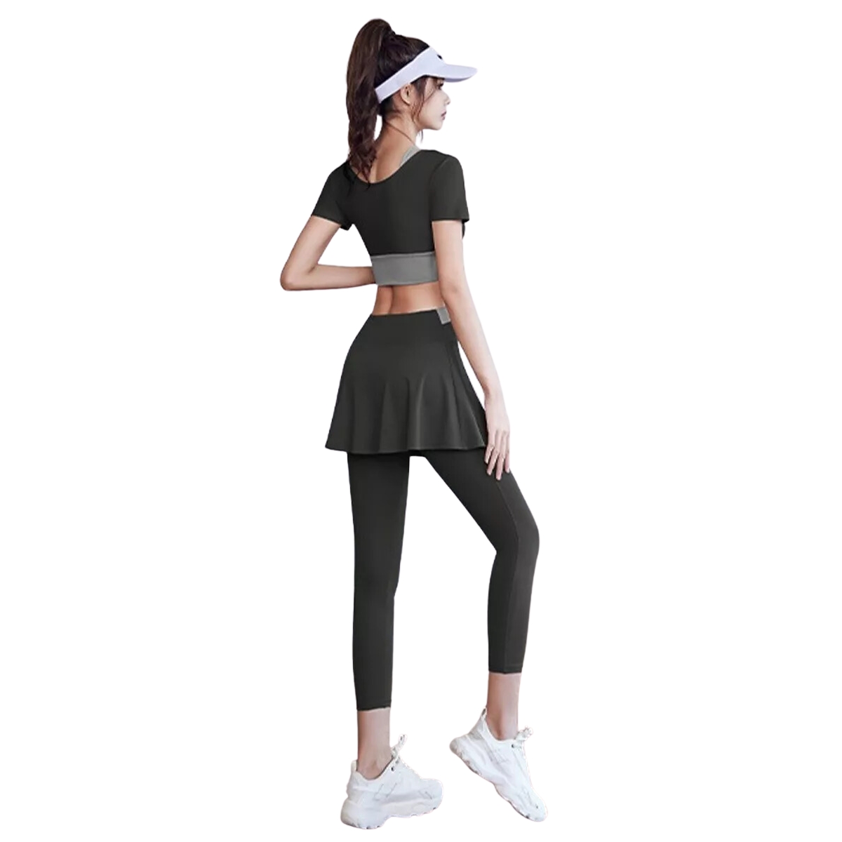 Leggins 2 En 1 Falda Deportivo Gym Casual Moda Mujer
