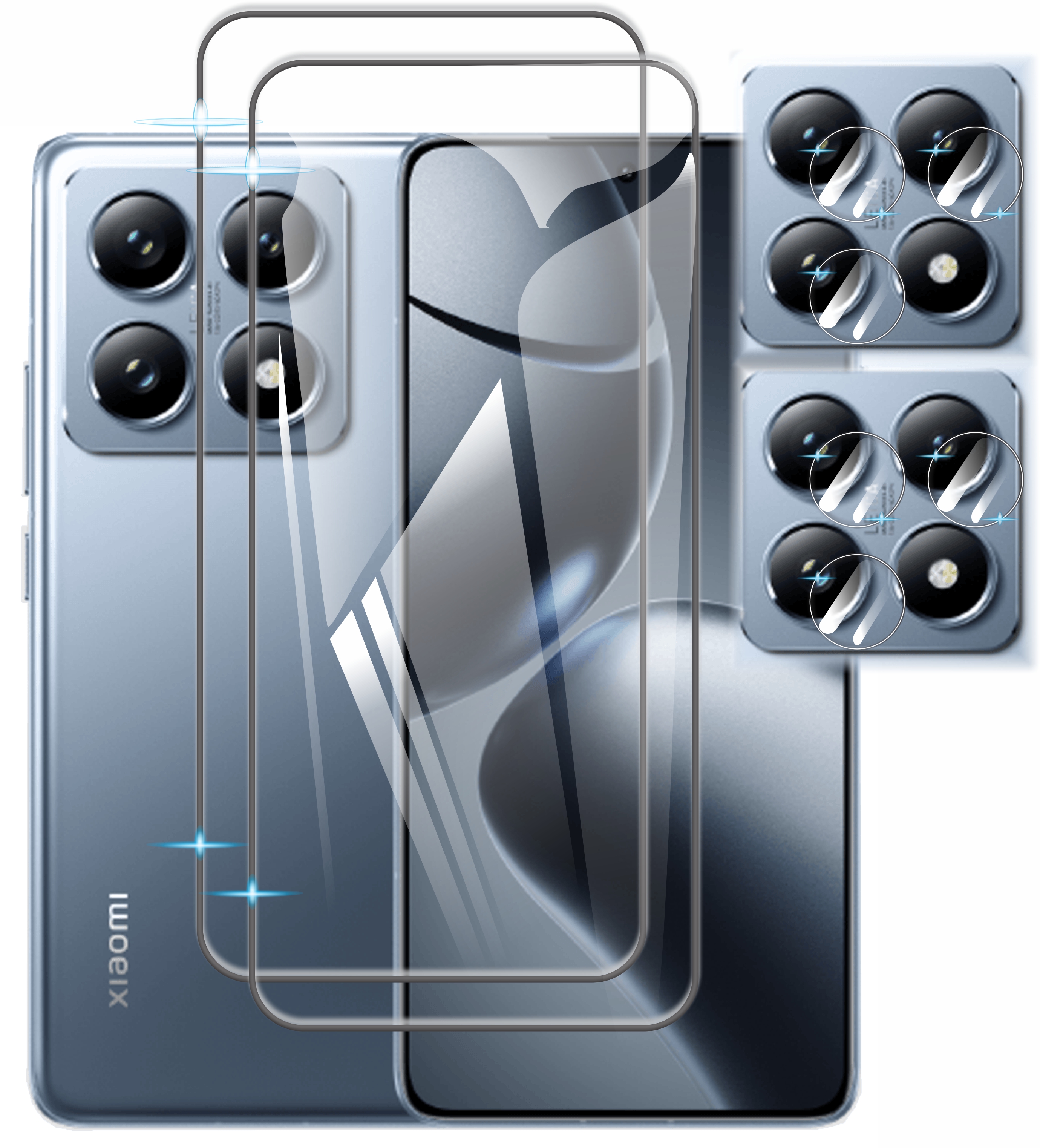 4 En 1 Cristal Templado 9d Para Xiaomi 14t 14t Pro + Regalo