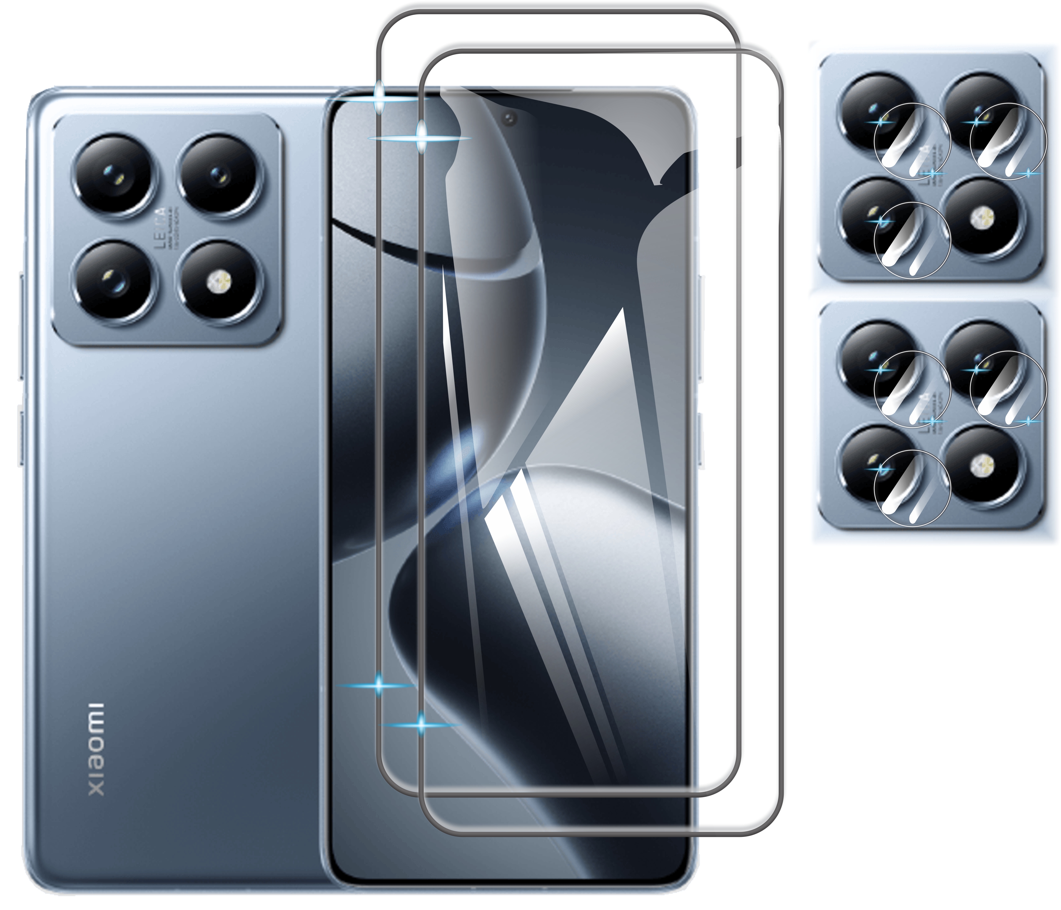 4 En 1 Cristal Templado 9d Para Xiaomi 14t 14t Pro + Regalo