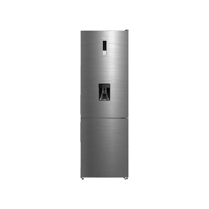 Refrigerador Midea MDRB424FGM46W Bottom Mount Cool Flow Bru Steel 11 P Plata 