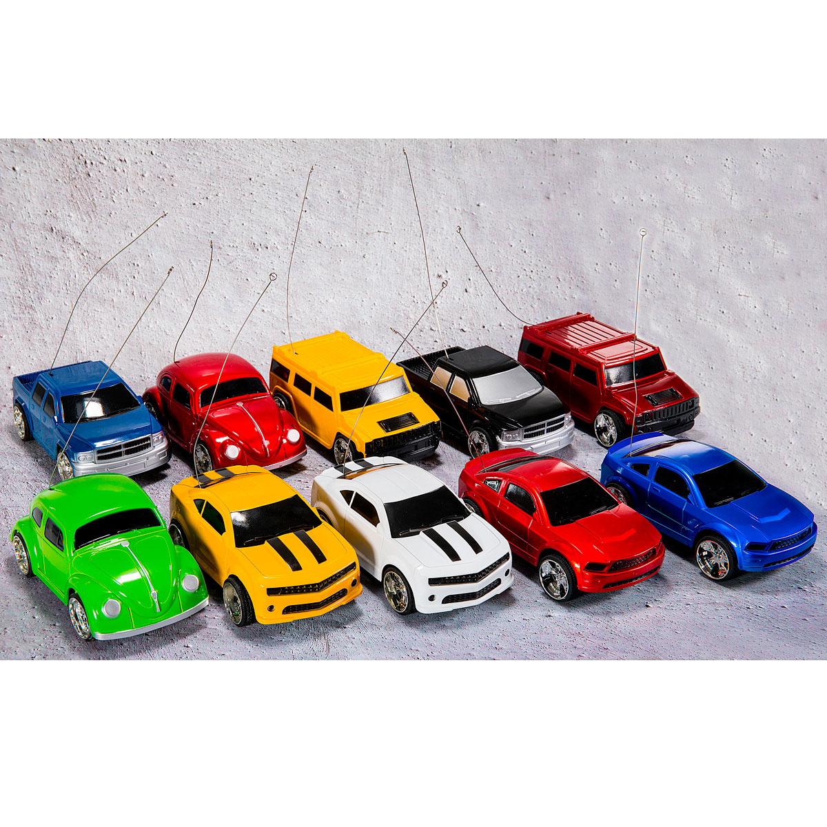 Carro Juguete Escala  set 2 carritos camioneta Pick con Control Remoto