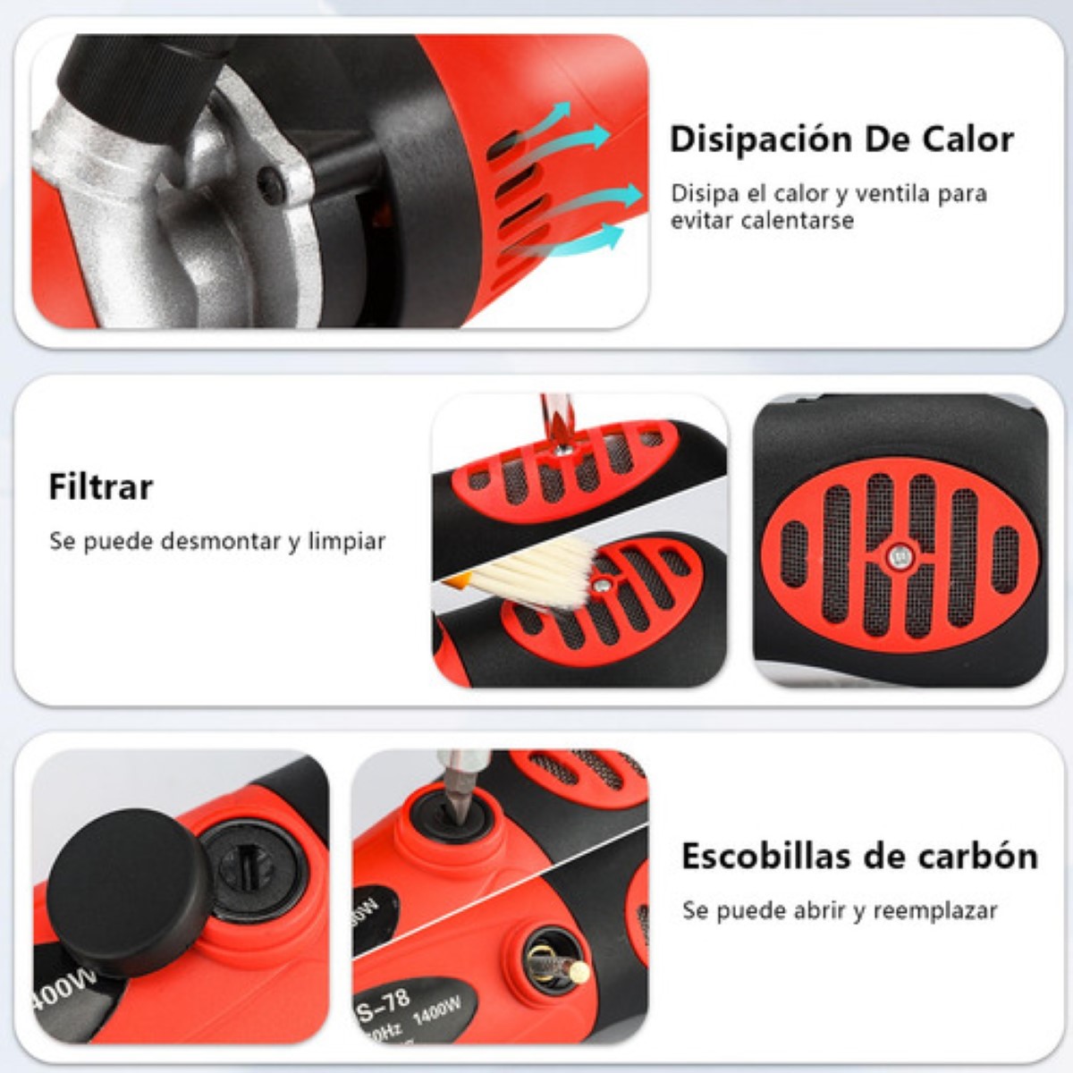 Rasuradora Trasquiladora Para Borregos Ovejas Y Perro Grande rojo negro