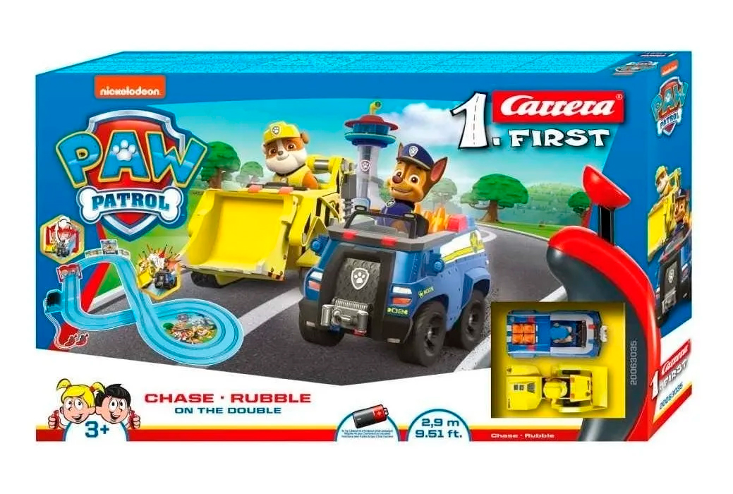 Paw Patrol Chase - Rubble 1 Carrera First Pista de Carreras.