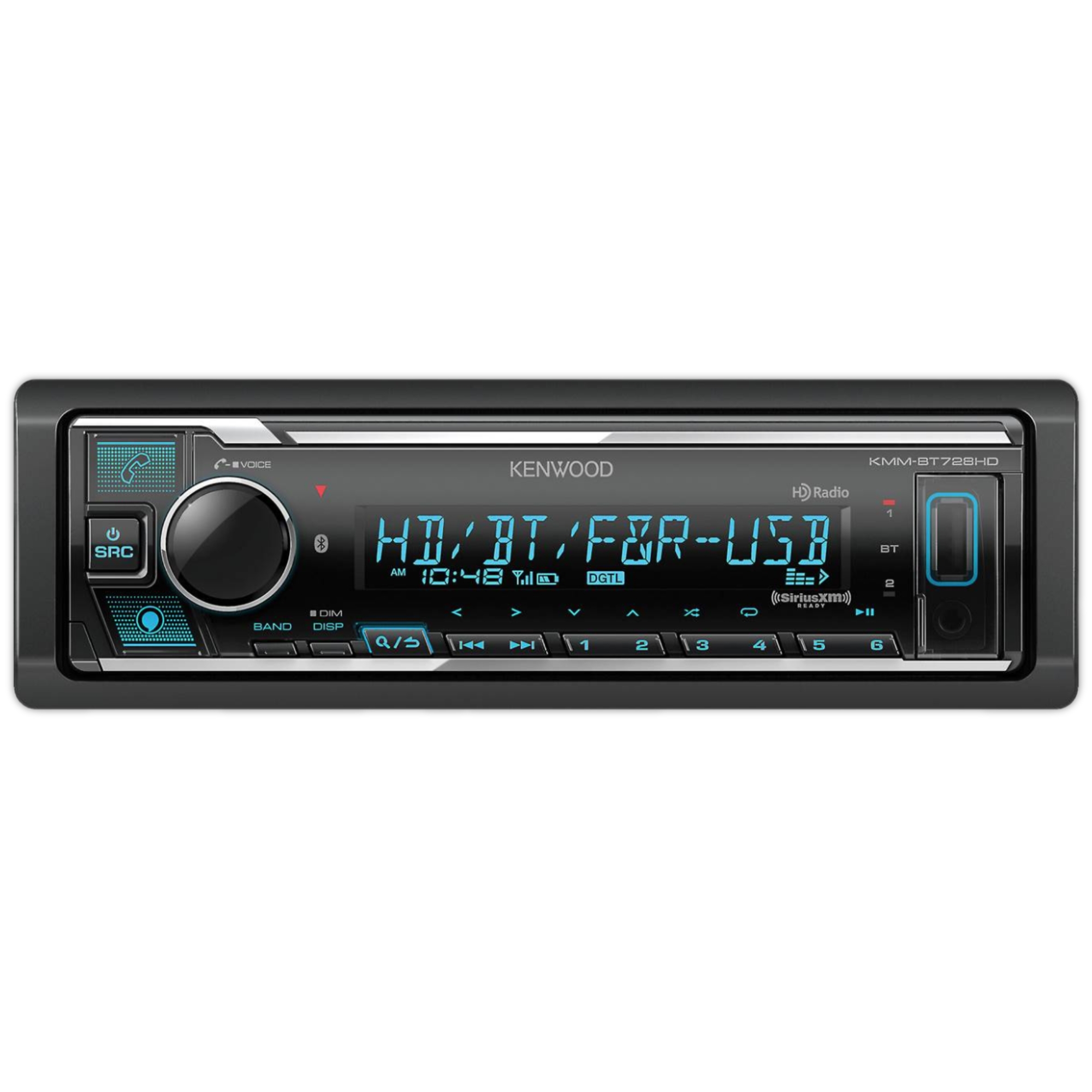 Autoestéreo Kenwood KMM-BT728HD Bluetooth 4 Volts Hd 3 RCAS