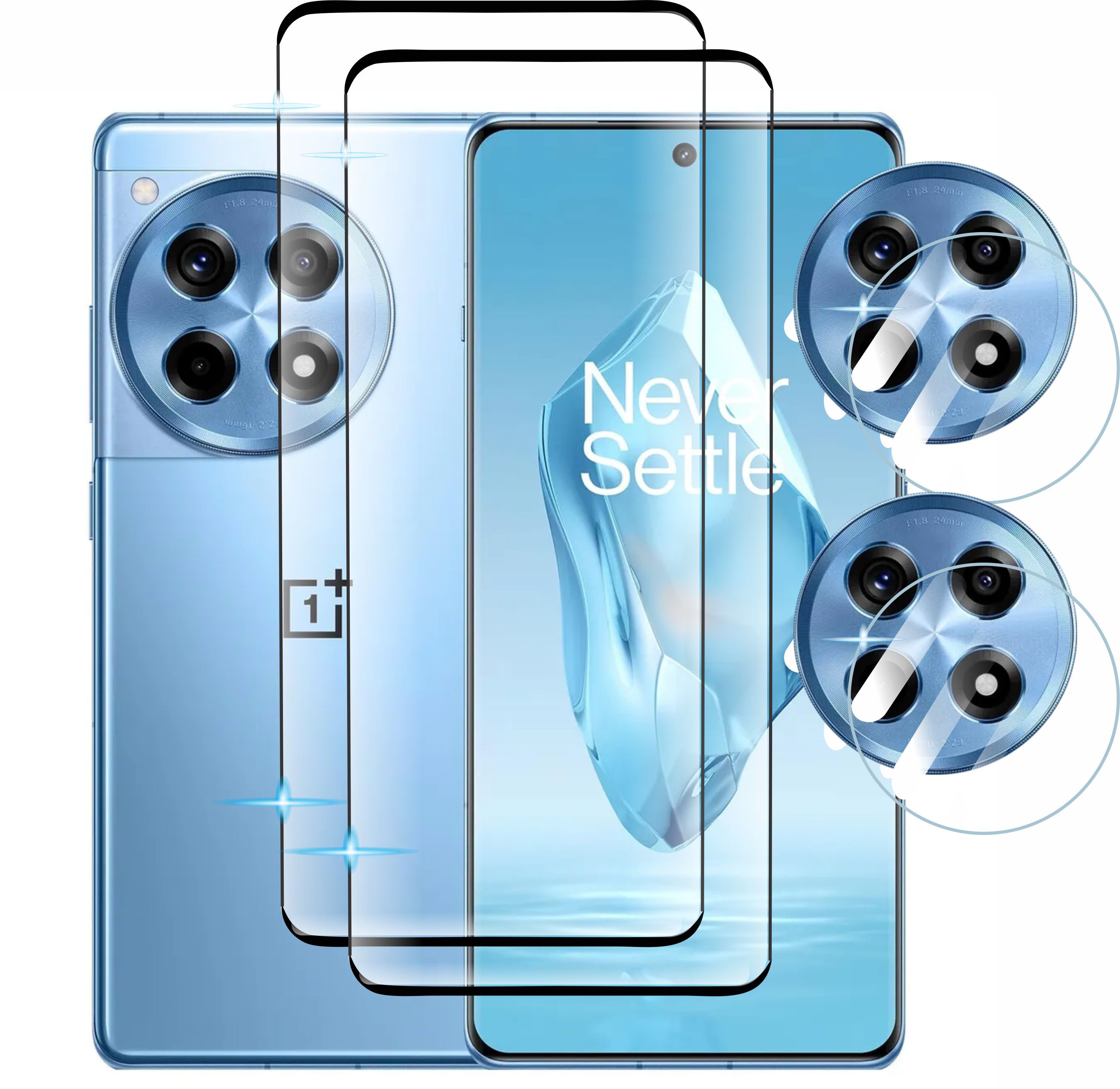 4 En 1 Cristal Templado 9d Para Oneplus 12r + Micas Camaras