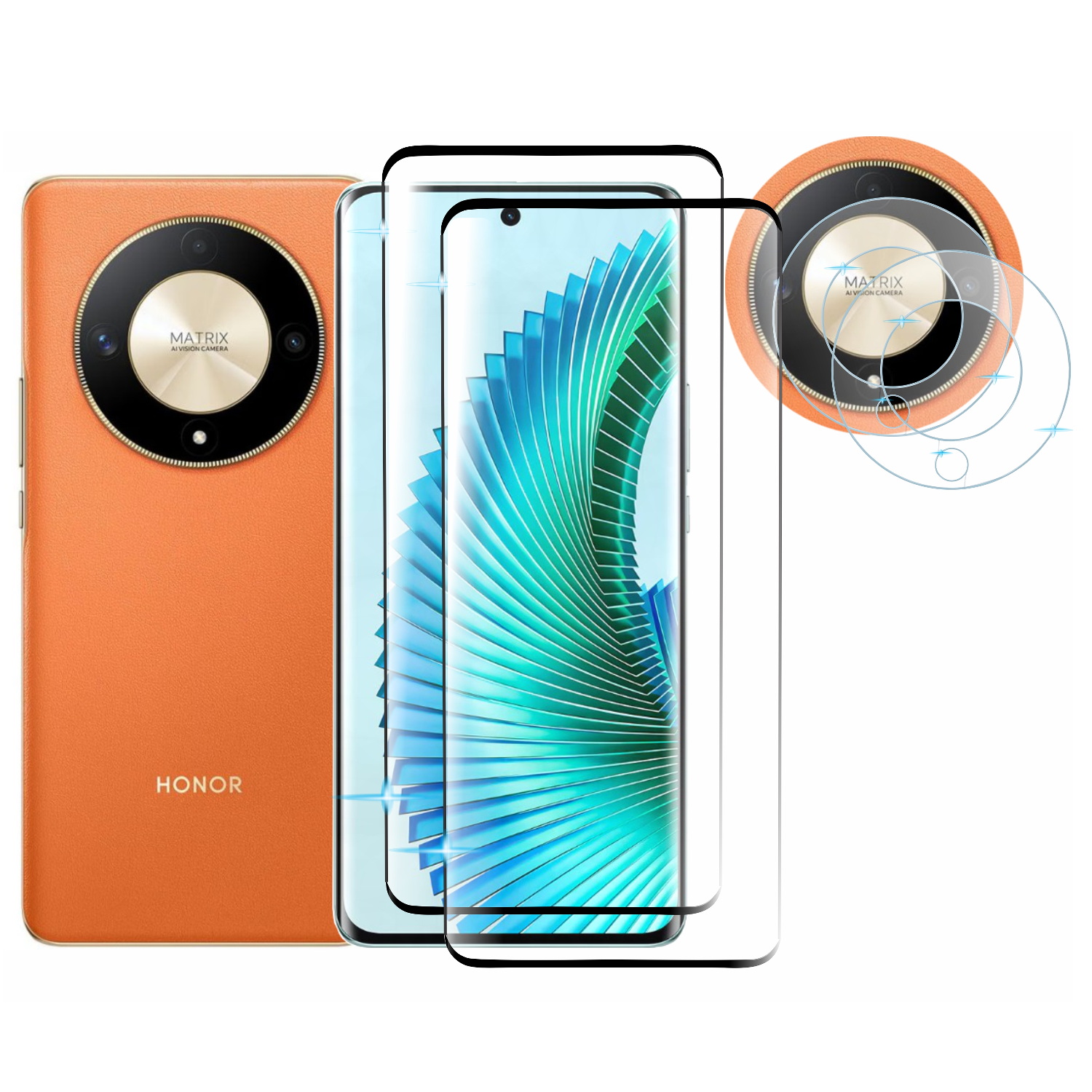 4 En 1 Cristal Templado Para Honor Magic 6 Lite +mica Camara