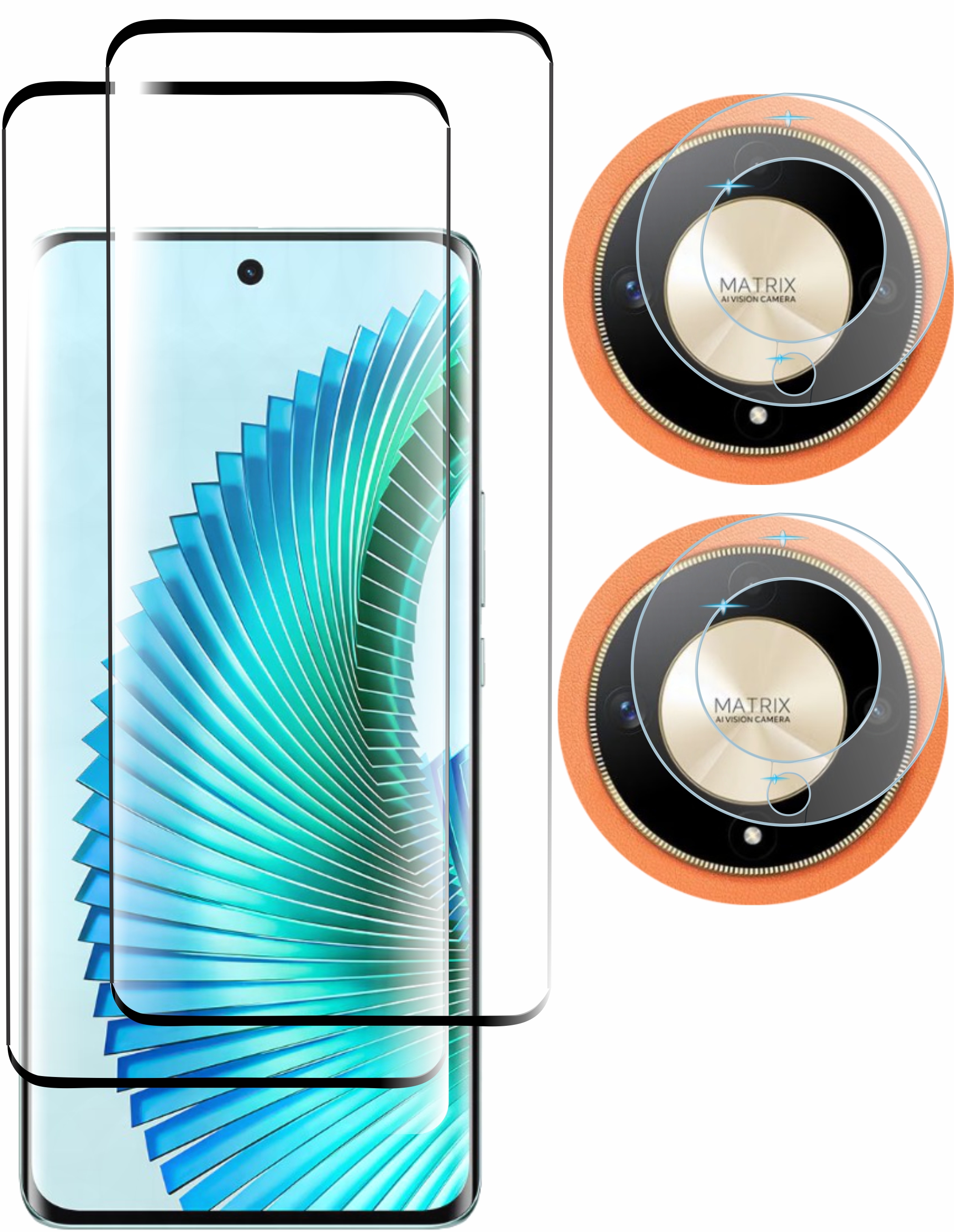4 En 1 Cristal Templado Para Honor Magic 6 Lite +mica Camara