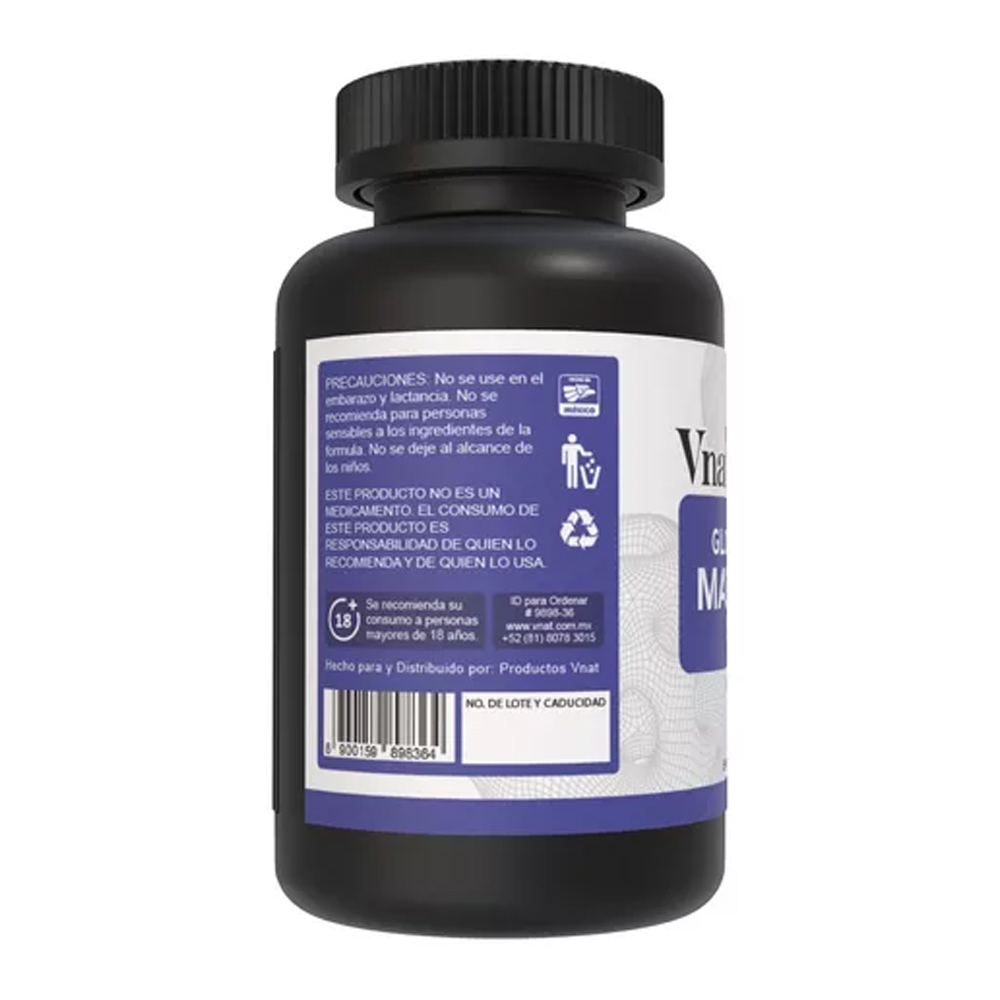 Glicinato de Magnesio 500mg VNAT con 240 capsulas Magnesium Glycinate