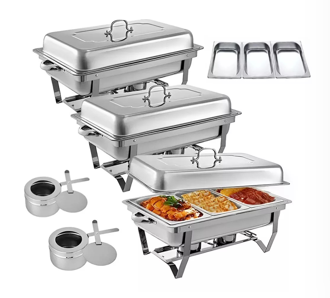 2pz Chafer Bufetera Calentadores De Comida Para Buffet