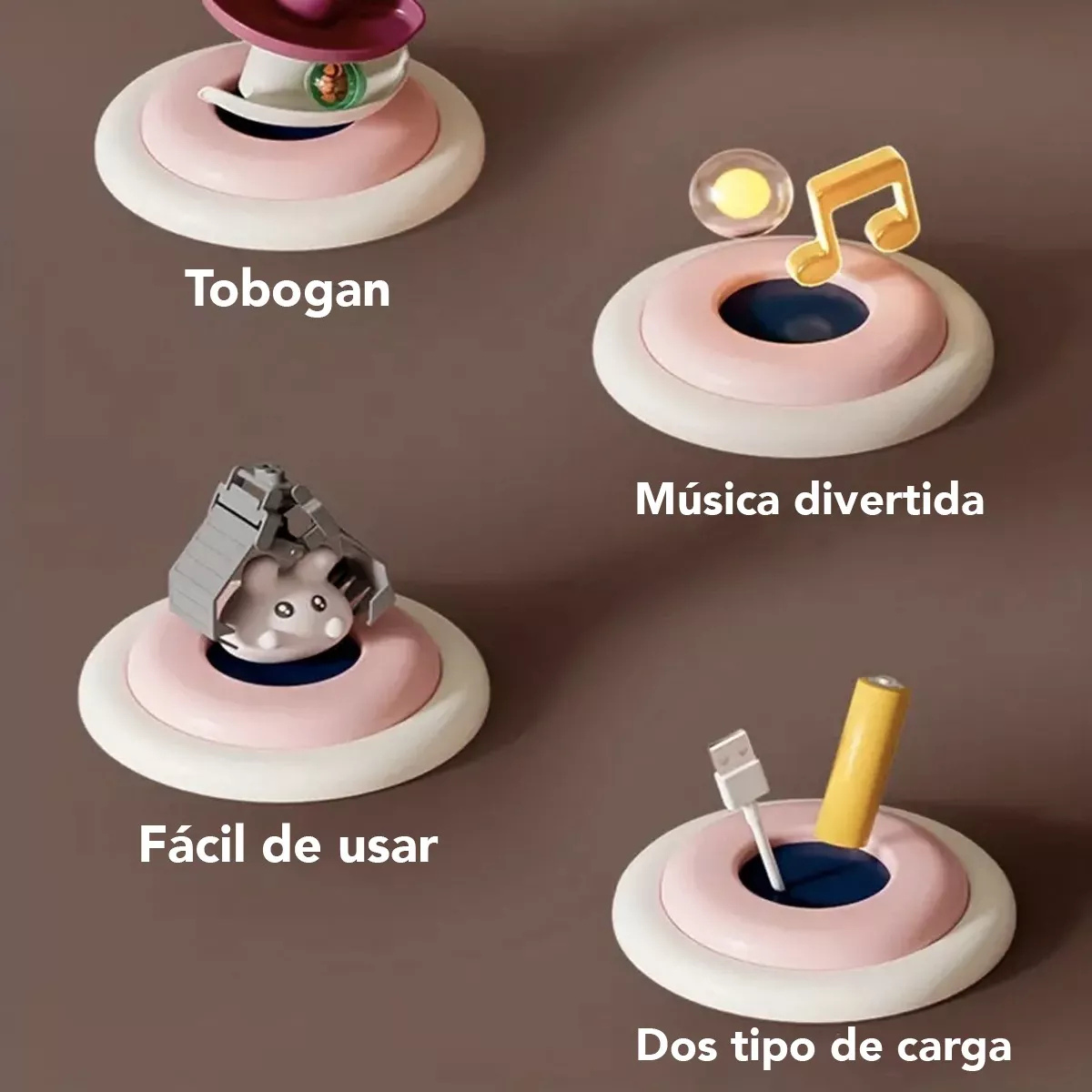 Mini Máquina Atrapa Peluches Garra Luz Sonido Juguete Niños