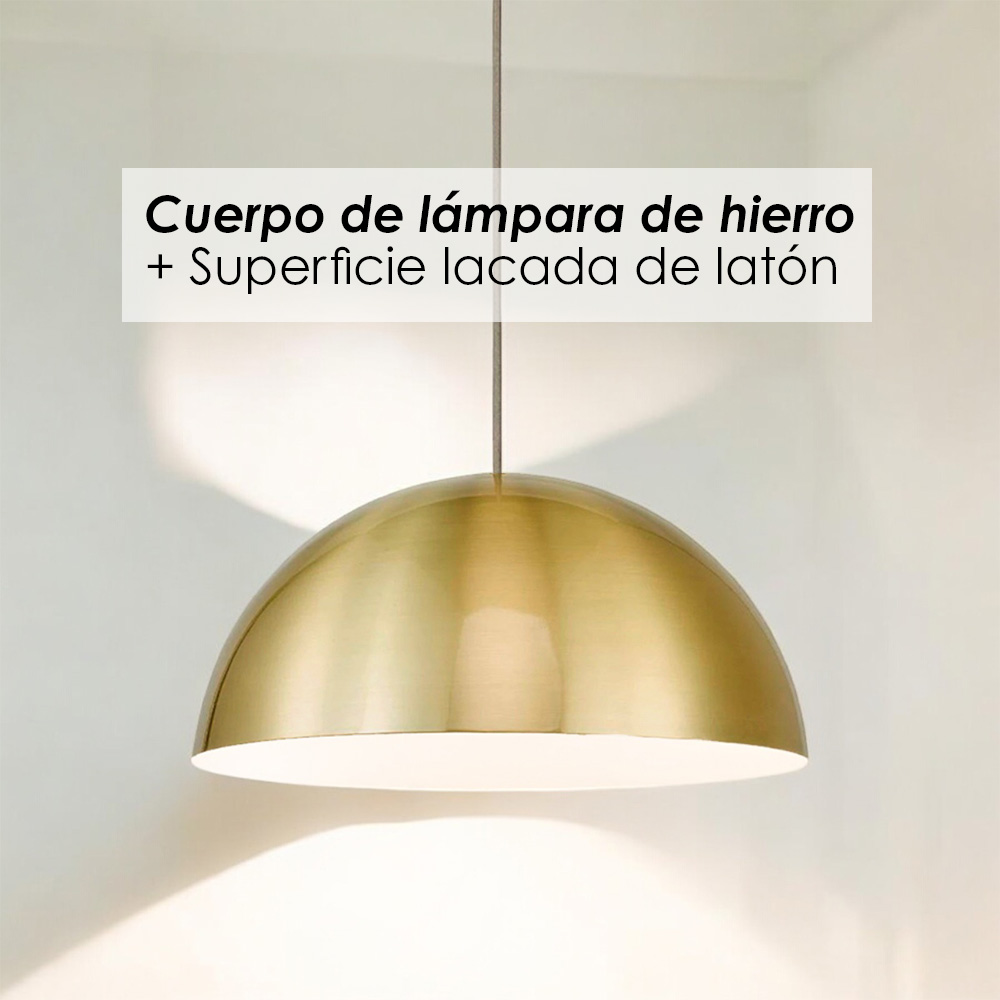 Lámpara Colgante Cúpula Ilios Innova Cúpula Color Dorado