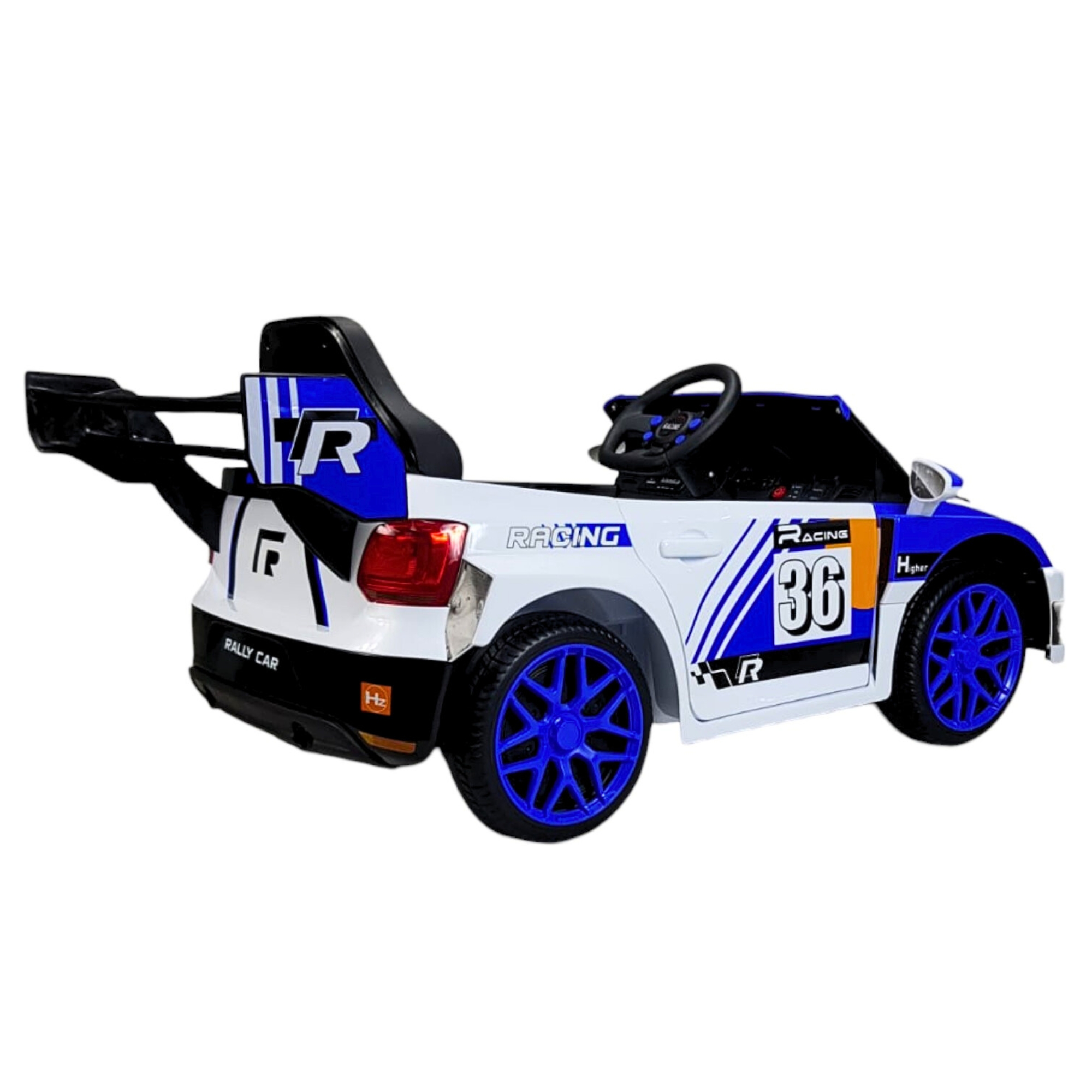 Montable Electrico para Niños Carro Rally con Control Remoto Sonido, Bluetooth, Luz Led, 12v-Azul