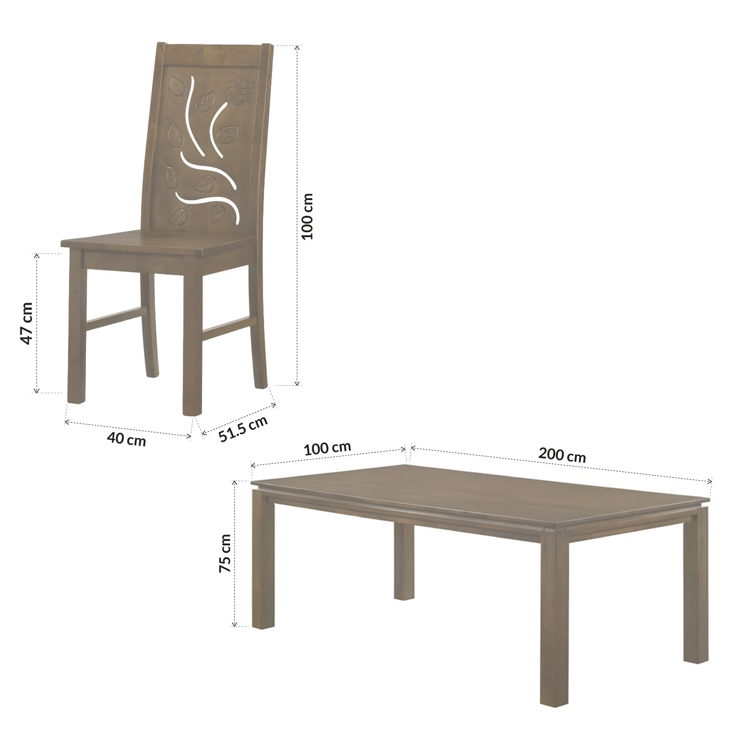 Comedor Elegante de Madera de 8 Sillas Bossa Helios