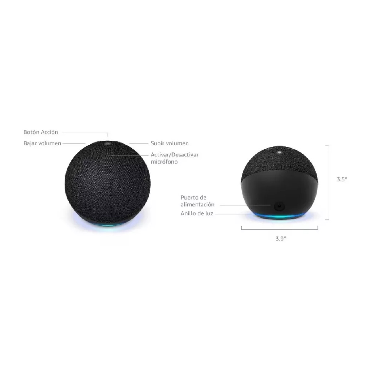 Echo Dot 5th Gen Amazon con asistente Alexa multi-room negro
