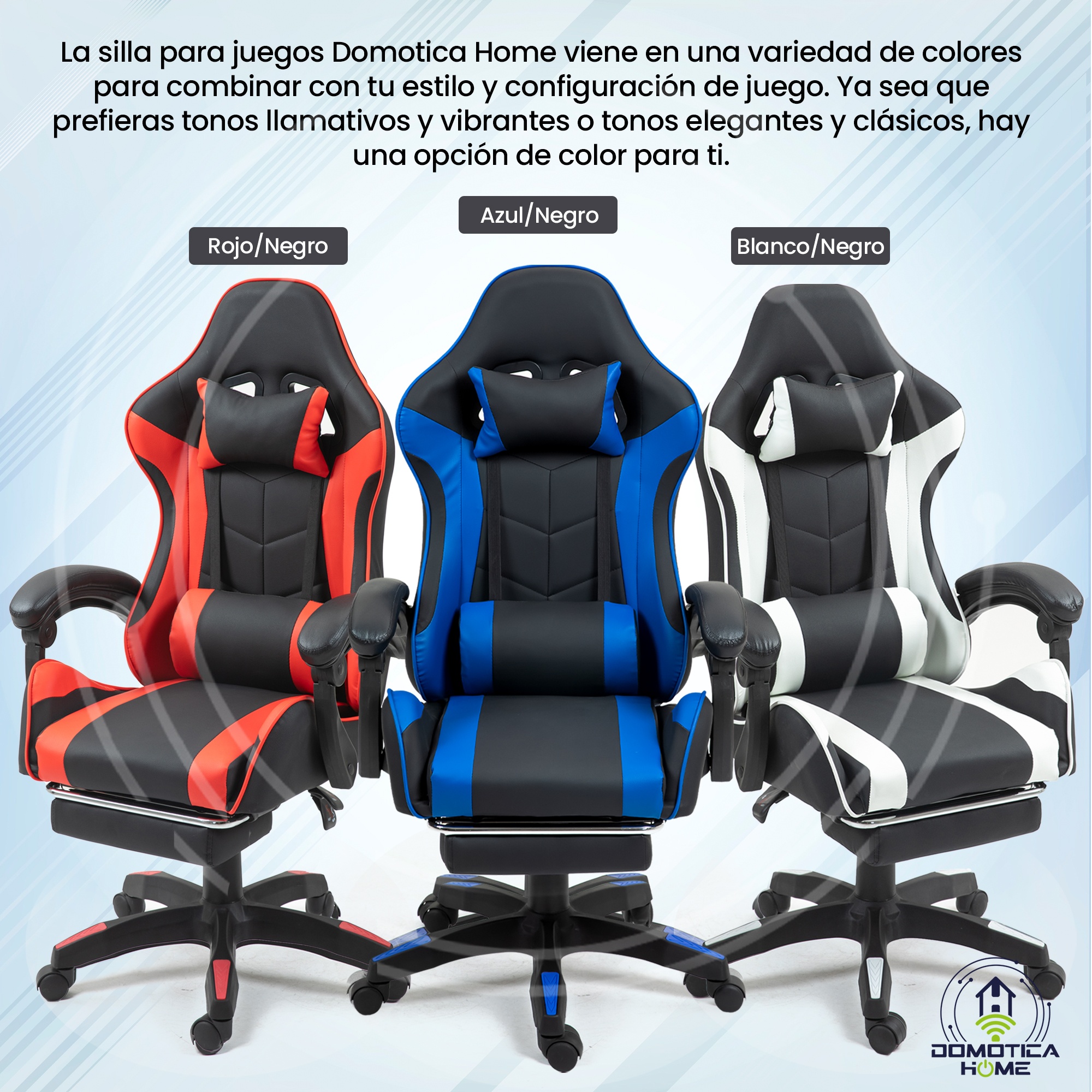 Silla Gamer/escritorio Blanca  Ergonómica Reclinable Con Reposapies