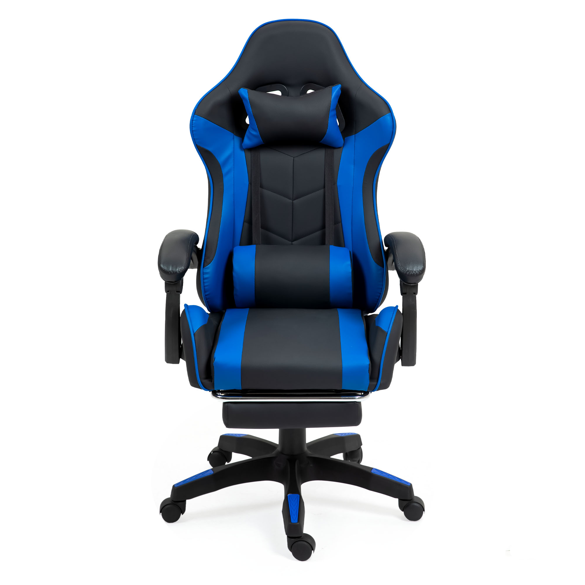 Silla Gamer/escritorio Azul  Ergonómica Reclinable Con Reposapies