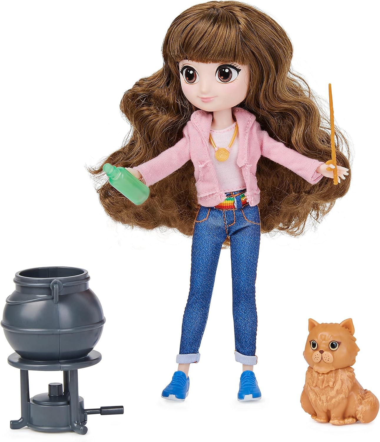  Muñeca  DE LUJO Hermione Granger Wizarding World, de 20.3 cm con 5 Accesorios y 2 atuendos niñas de 5 años