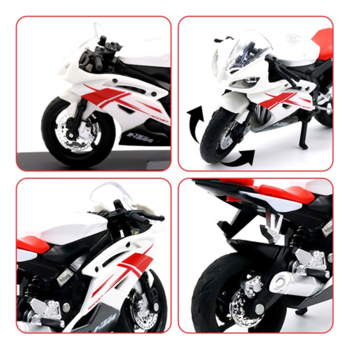 Niño Alear Motocicleta Juguete Carros Más 3 Año Ducati848 Blanco