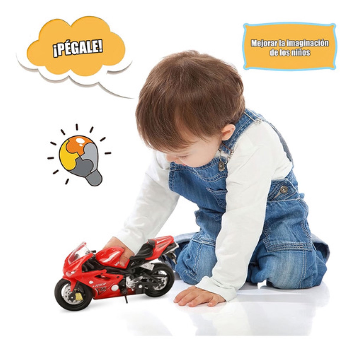 Niño Alear Motocicleta Juguete Carros Más 3 Años Escala 1:18 Ducati1098s Rojo