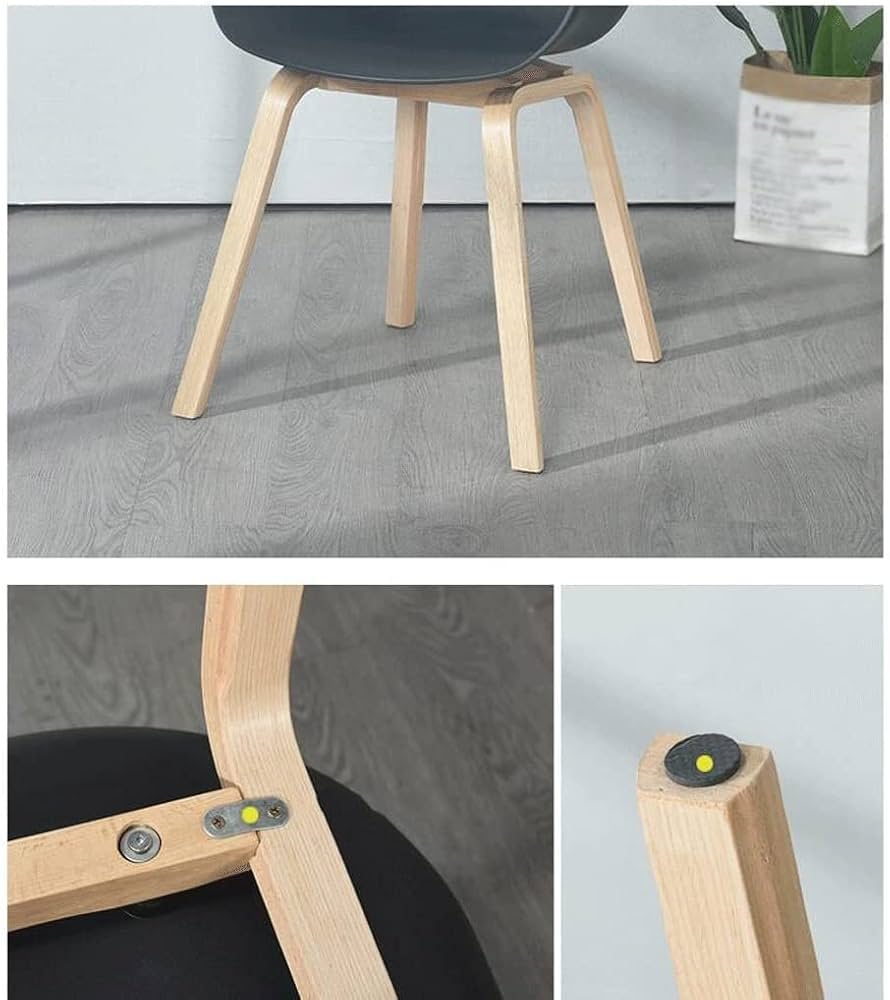 2 Silla de comedor, sala de estar, restaurante, moderna con respaldo alto y base de madera  fija