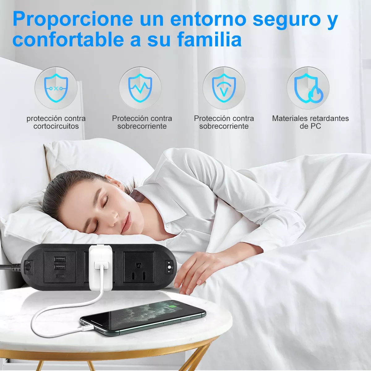 Enchufe Escritorio Empotrado Placa De Contactos Y Puerto Usb