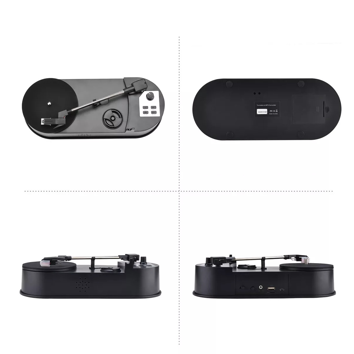 Convertidor De Tocadiscos A Mp3 33/45 Prm Lp De Vinilo A Mp3