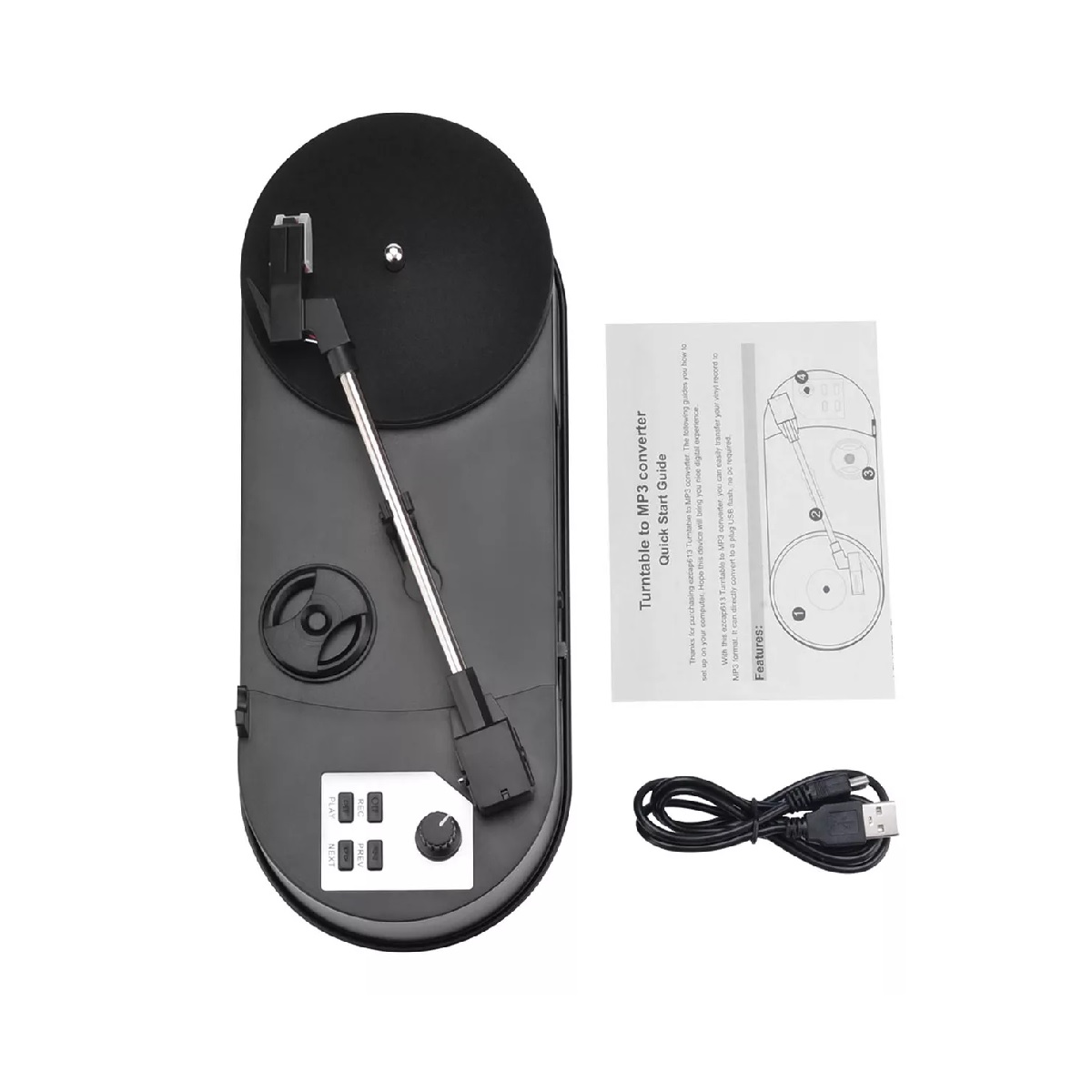 Convertidor De Tocadiscos A Mp3 33/45 Prm Lp De Vinilo A Mp3