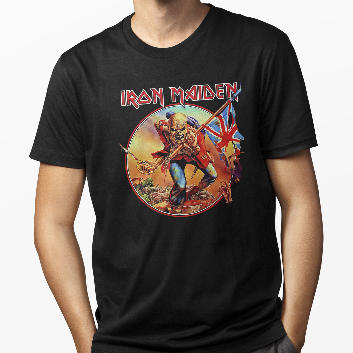 Playera para hombre Eddie en Batalla Iron Maiden XOLO